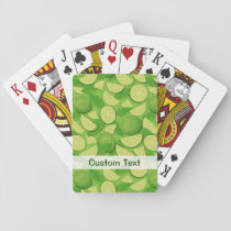 Lime Background Poker Cards
