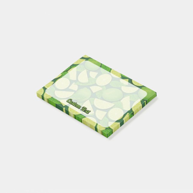 Lime Background Post-it Notes (Angled)