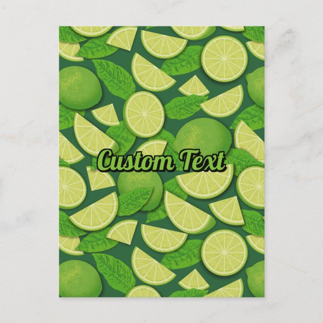 Lime Background Postcard (Front)