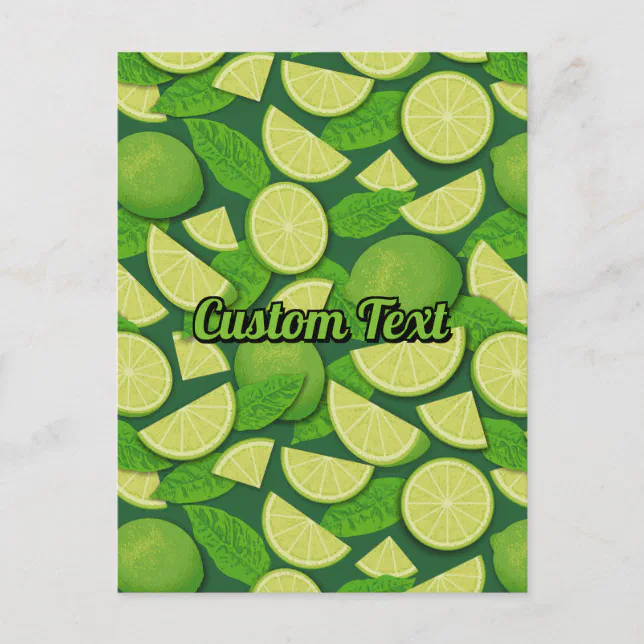 Lime Invitation Background Lime Background Postcard | Zazzle
