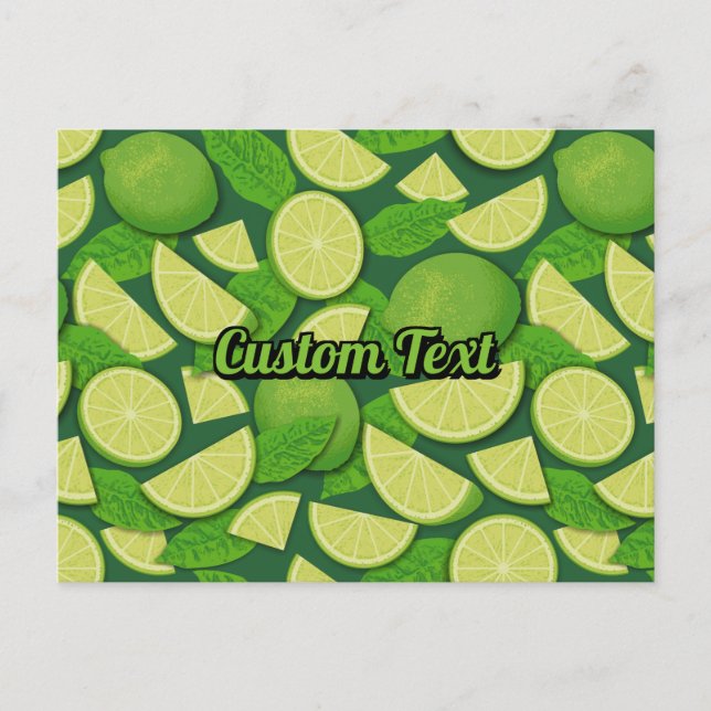 Lime Background Postcard (Front)