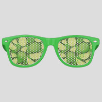 Lime Background Retro Sunglasses
