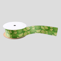 Lime Background Satin Ribbon