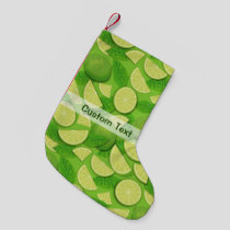 Lime Background Small Christmas Stocking