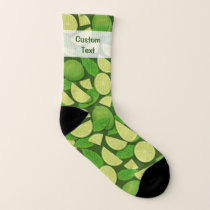 Lime Background Socks