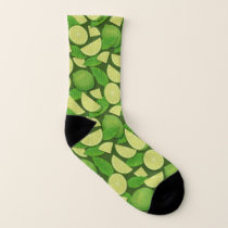 Lime Background Socks
