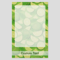 Lime Background Stationery