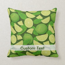 Lime Background Throw Pillow