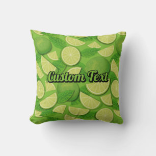 Lime Background Throw Pillow