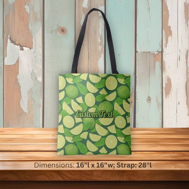 Lime Background Tote Bag (Creator Uploaded)
