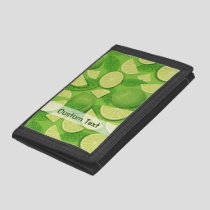 Lime Background Trifold Wallet