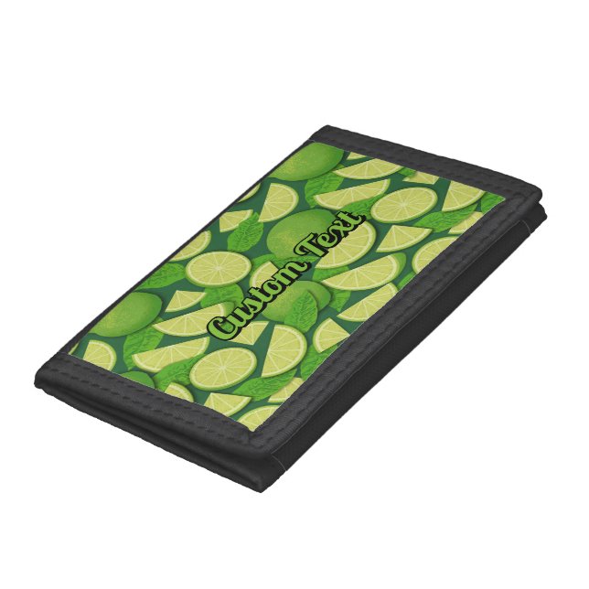 Lime Background Trifold Wallet (Bottom)