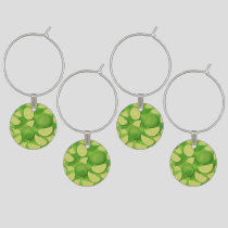 Lime Background Wine Charm