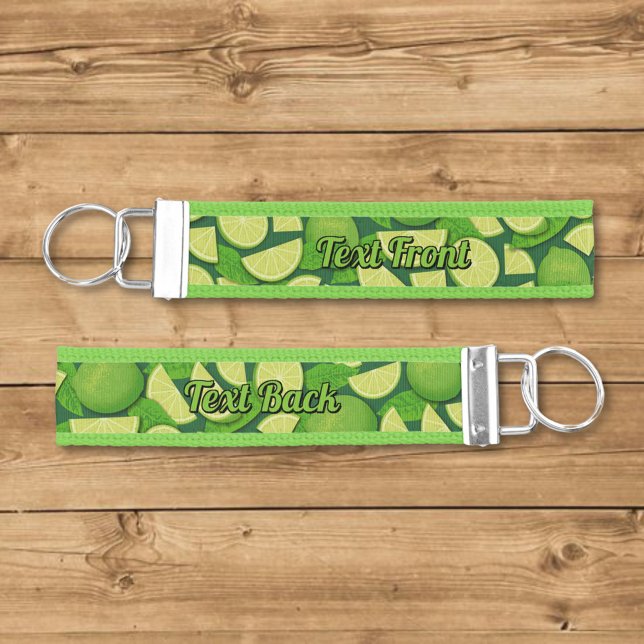Lime Background Wrist Keychain (Creator Uploaded)