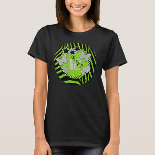 Lime Black Silver Zebra Glitter Sweet 16 T-Shirt