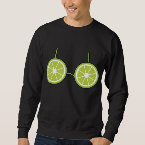 Lime Bra Costume Cute Easy Fruit Halloween Gift Sweatshirt