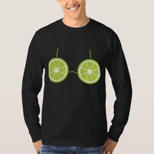 Lime Bra Costume Cute Easy Fruit Halloween Gift T_Shirt