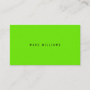 Lime bright green minimalism business card