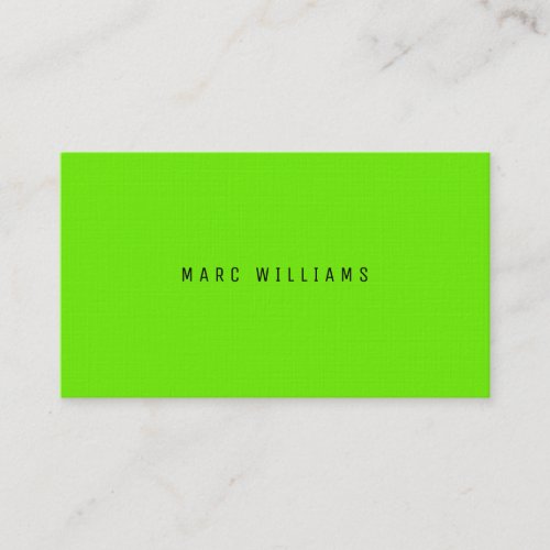 Lime bright green minimalism business card