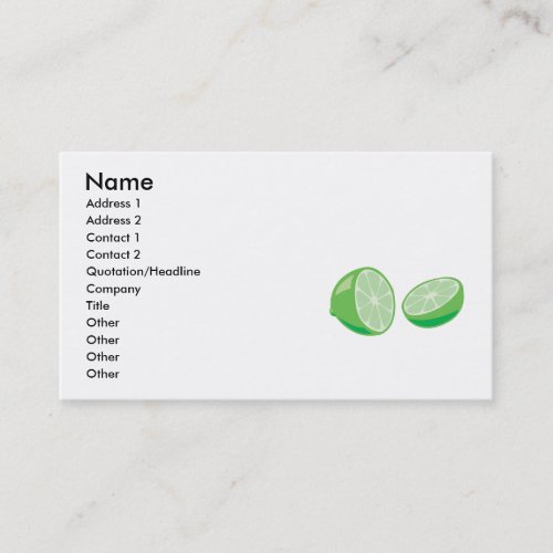 lime business card template