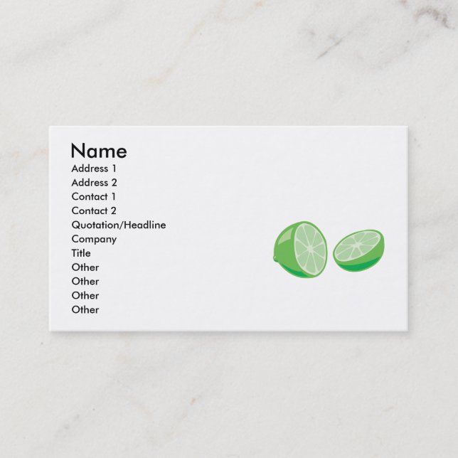 lime business card (Front)