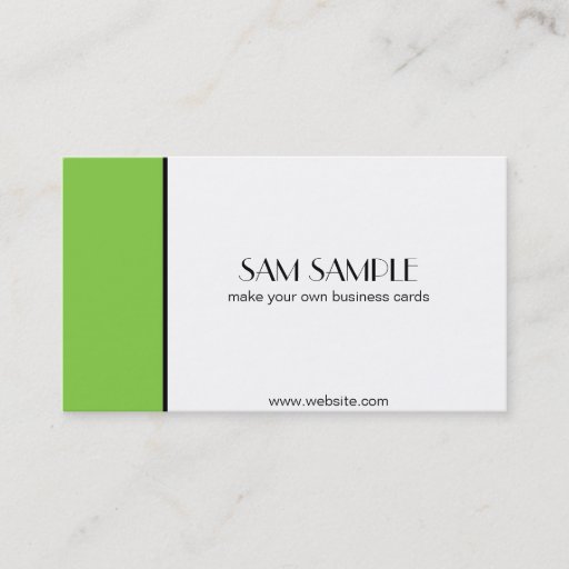 Customizable Lime Business Card