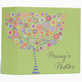 Lime Candy Trees Name Custom Photo Album 3 Ring Binder