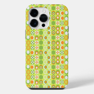 Lime Circle Pattern iPhone 14 Pro Max Case