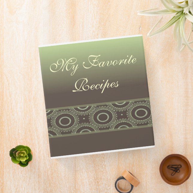 Lime Circles Recipe Book Binder (In Situ)