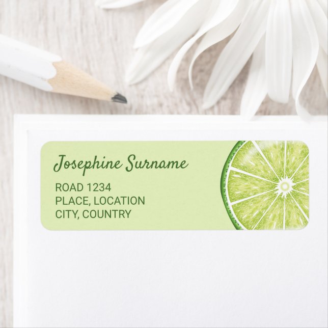 Lime Citrus Fruit Illustration With Custom Text Label (Insitu)
