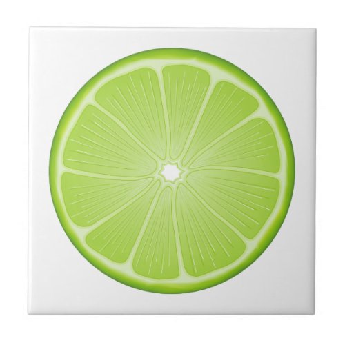 Lime Citrus Fruit Kitchen and Garden Ceramic Tile