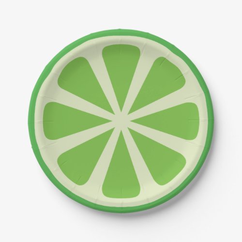 Lime Citrus Slice Cute 1st Birthday Plates