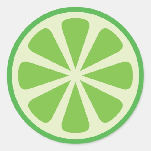 Lime Citrus Slice Fruit 1st Birthday Thank You Classic Round Sticker
