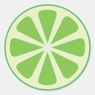 Lime Citrus Slice Fruit 1st Birthday Thank You Classic Round Sticker