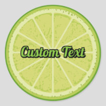 Lime Classic Round Sticker