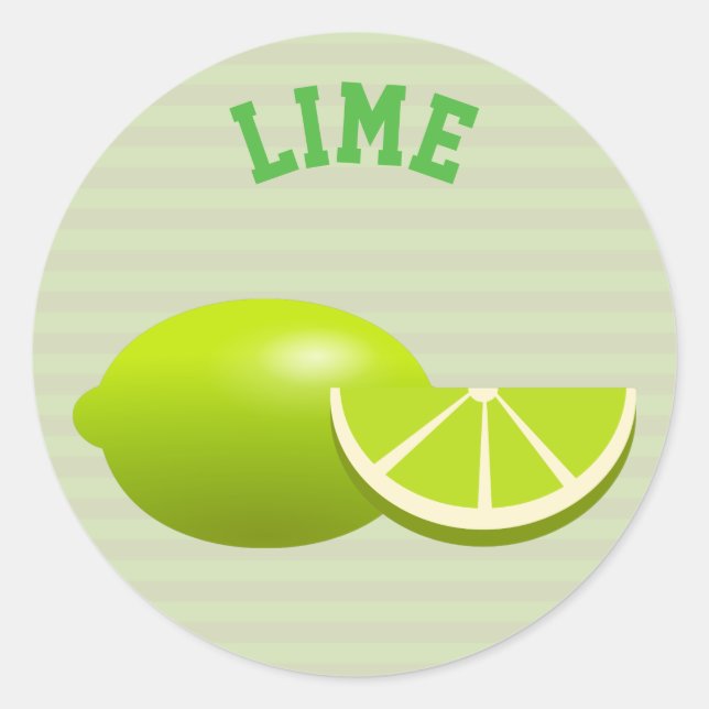 Lime Classic Round Sticker (Front)