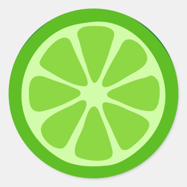 Lime Classic Round Sticker (Front)