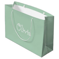 Lime Color Baby Shower Gift Bag