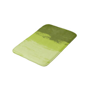 Lime Color Painted Design - Bath Mat