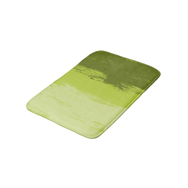 Lime Color Painted Design - Bath Mat (Angled)
