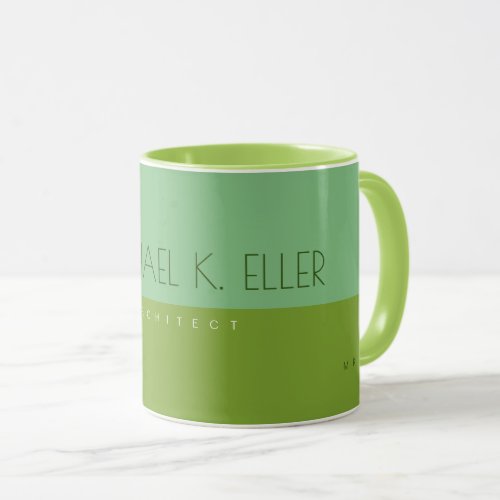 lime combo mug with name and profession