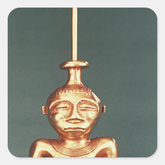 Lime Container of Cast Gold, Quimbaya Square Sticker (Front)
