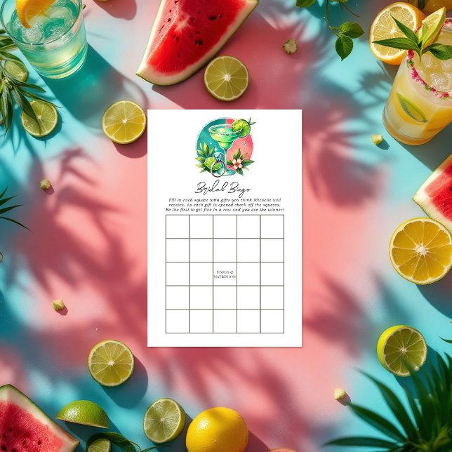 Lime, Coral & Turquoise Margs and Matrimony Bingo (Lime, Coral & Turquoise Margs and Matrimony Bingo)