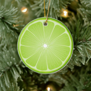 Lime Delight Ceramic Ornament