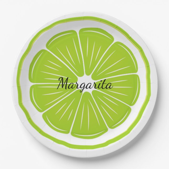Lime Design Paper Plate (Front)