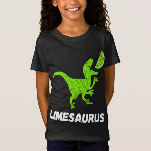 Lime Dinosaurs Lemon Fruit Lemonade Cocktail Dino  T-Shirt (Front)