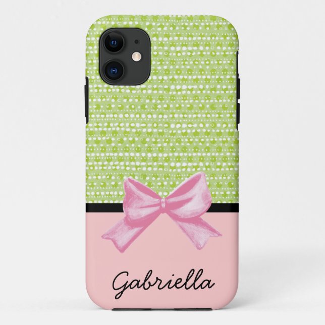 Lime Dots Case-Mate iPhone Case (Back)