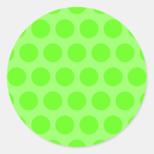 Lime Dots Classic Round Sticker