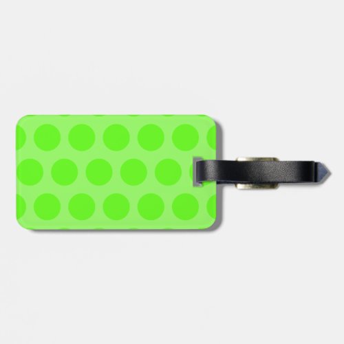 Lime Dots Luggage Tag