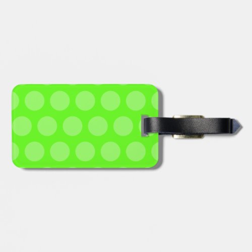 Lime Dots Luggage Tag